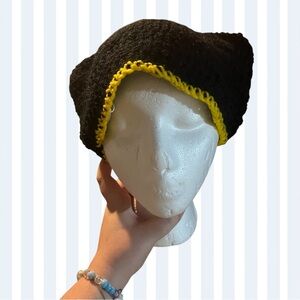 Black and Yellow Cat Ear Beanie